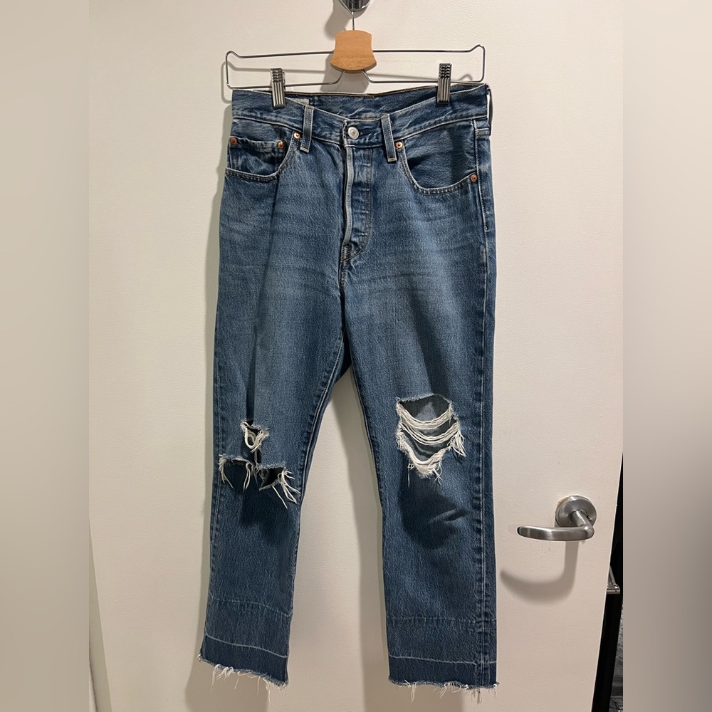 Levi's Women’s 501 Distressed Jeans